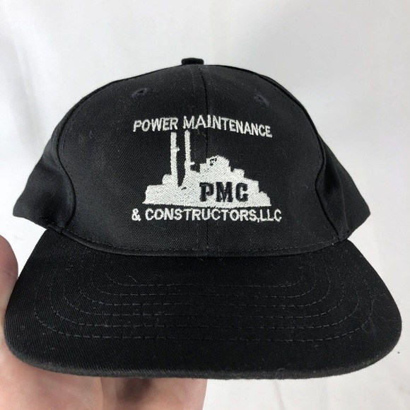 POWER MAINTENANCE CONSTRUCTORS PMC HAT CAP USA MADE BLACK ADJUSTABLE ONE SIZE - Picture 13 of 13